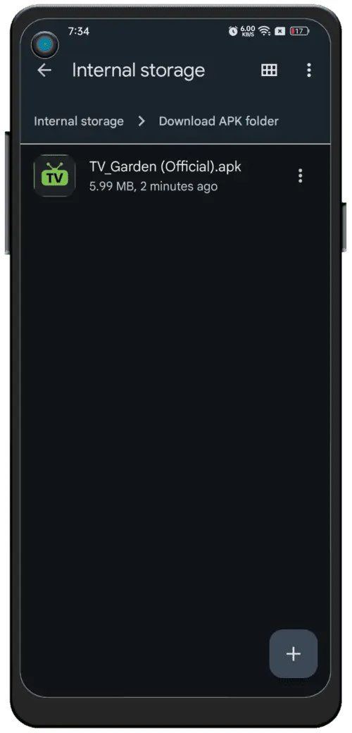 Android install app screen