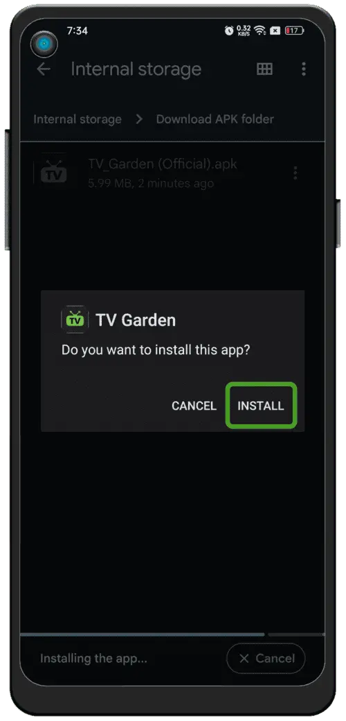 Open NBTV after installation